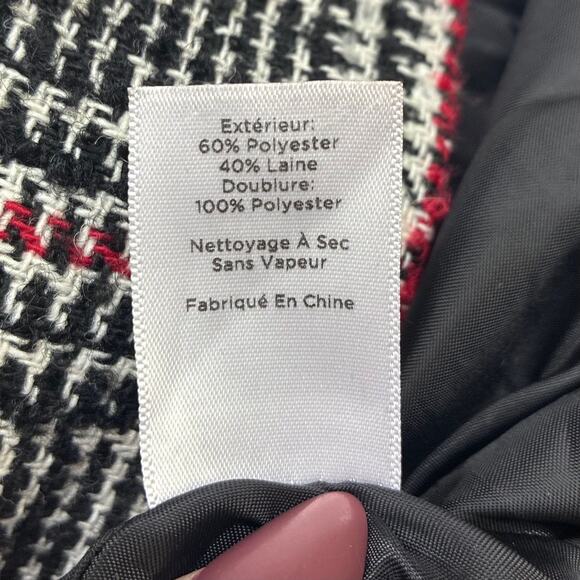 Christmas Holiday party dress Talbots Houndstooth Wool Blend Sleeveless 10p Dres - Picture 9 of 16
